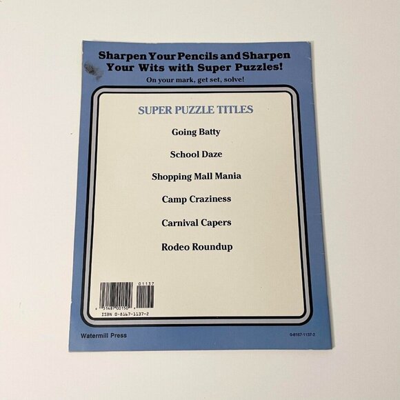 Vintage 1988 Going Batty by Peter Lerangis Super Puzzles for Super Kids Book - Picture 5 of 16